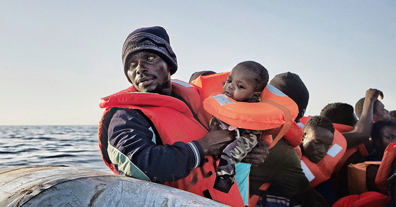 Geflüchtete im Mittelmeer